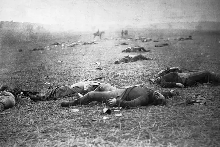 The tragic battle of Gettysburg.